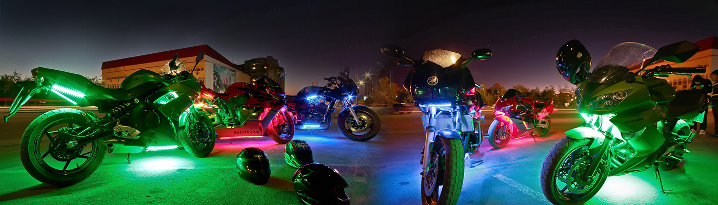 Установка светодиодной подсветки мотоцикла